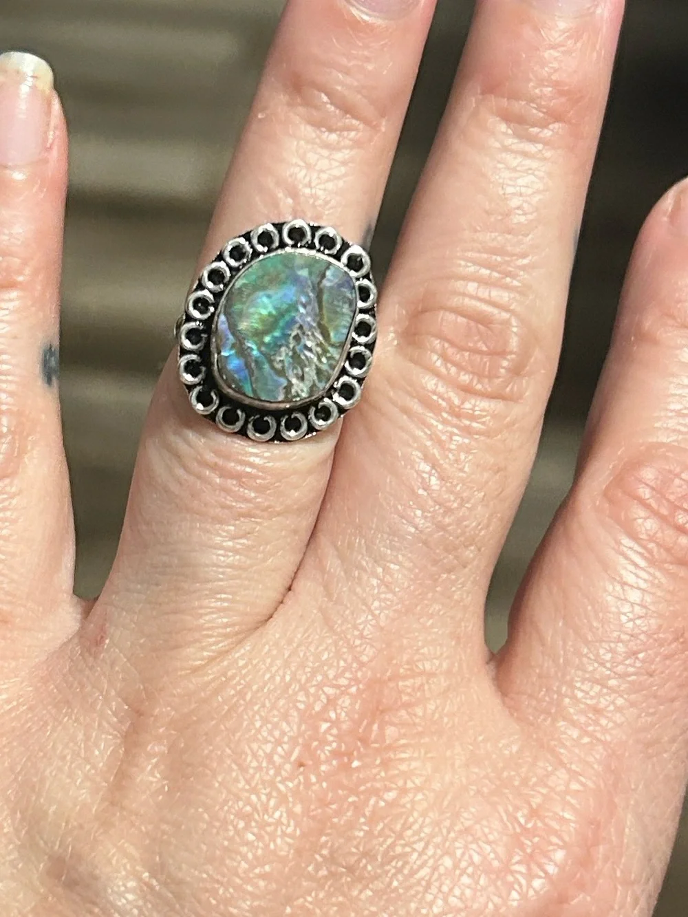 Abalone shell ring size 6